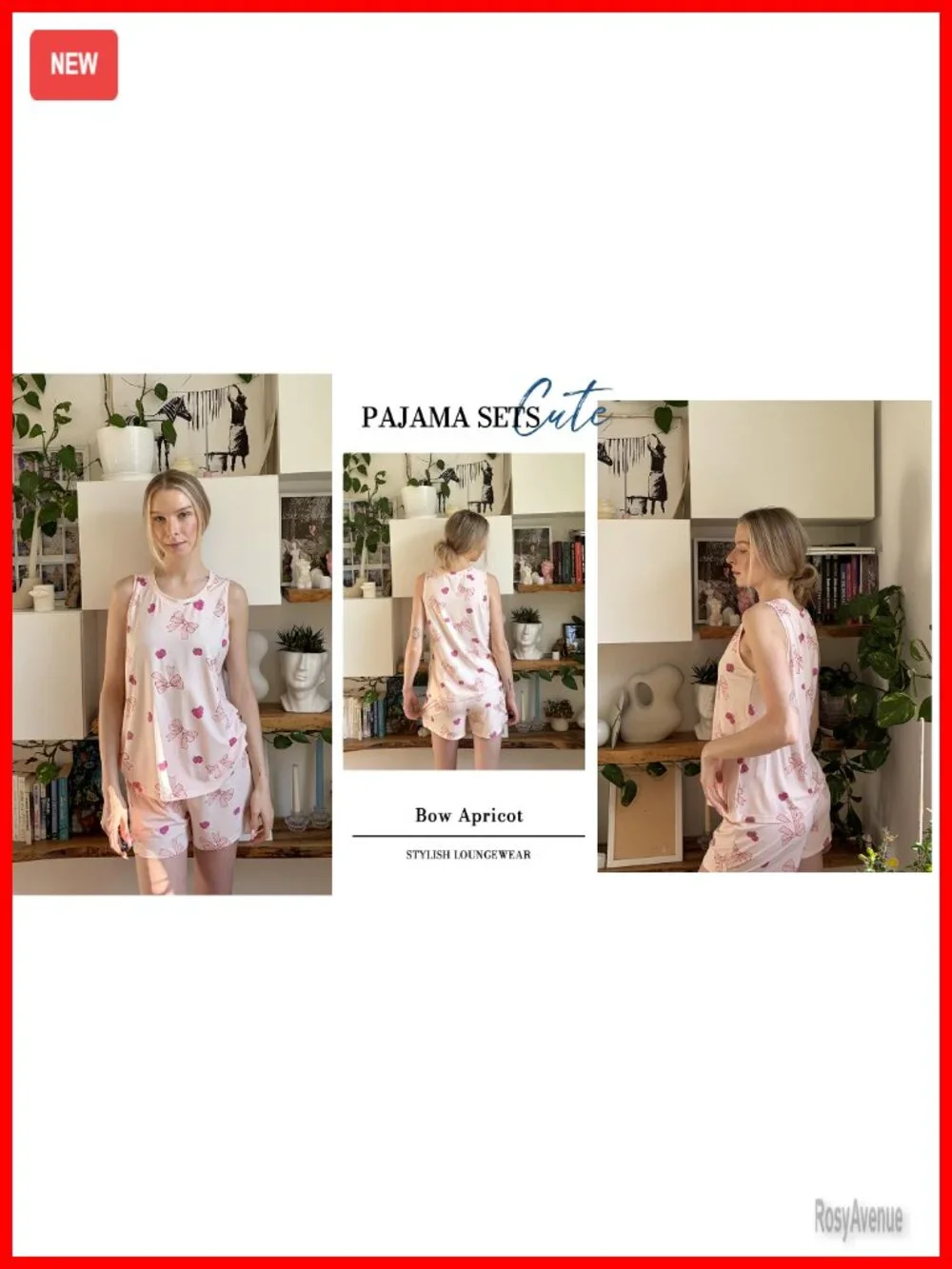 Viscose from Bamboo Tank Top and Shorts Pajama Set Sleeveless 2 Piece Sleepwear